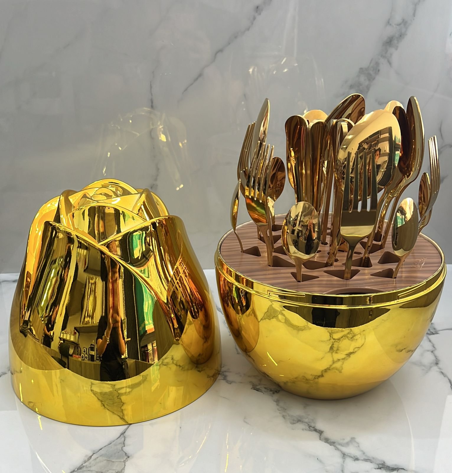 Huevo Tipo Rosa Porta Cubiertos Ros-O - Imagen 2