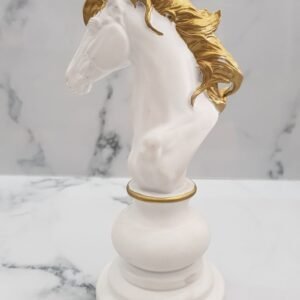 Adorno Caballo Ajedrez Blanco.