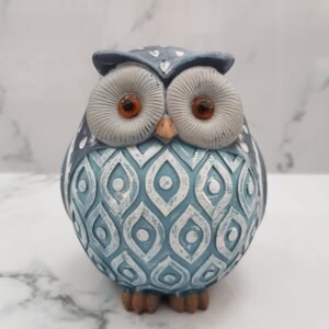 Adorno Pequeño De Buho Azul.
